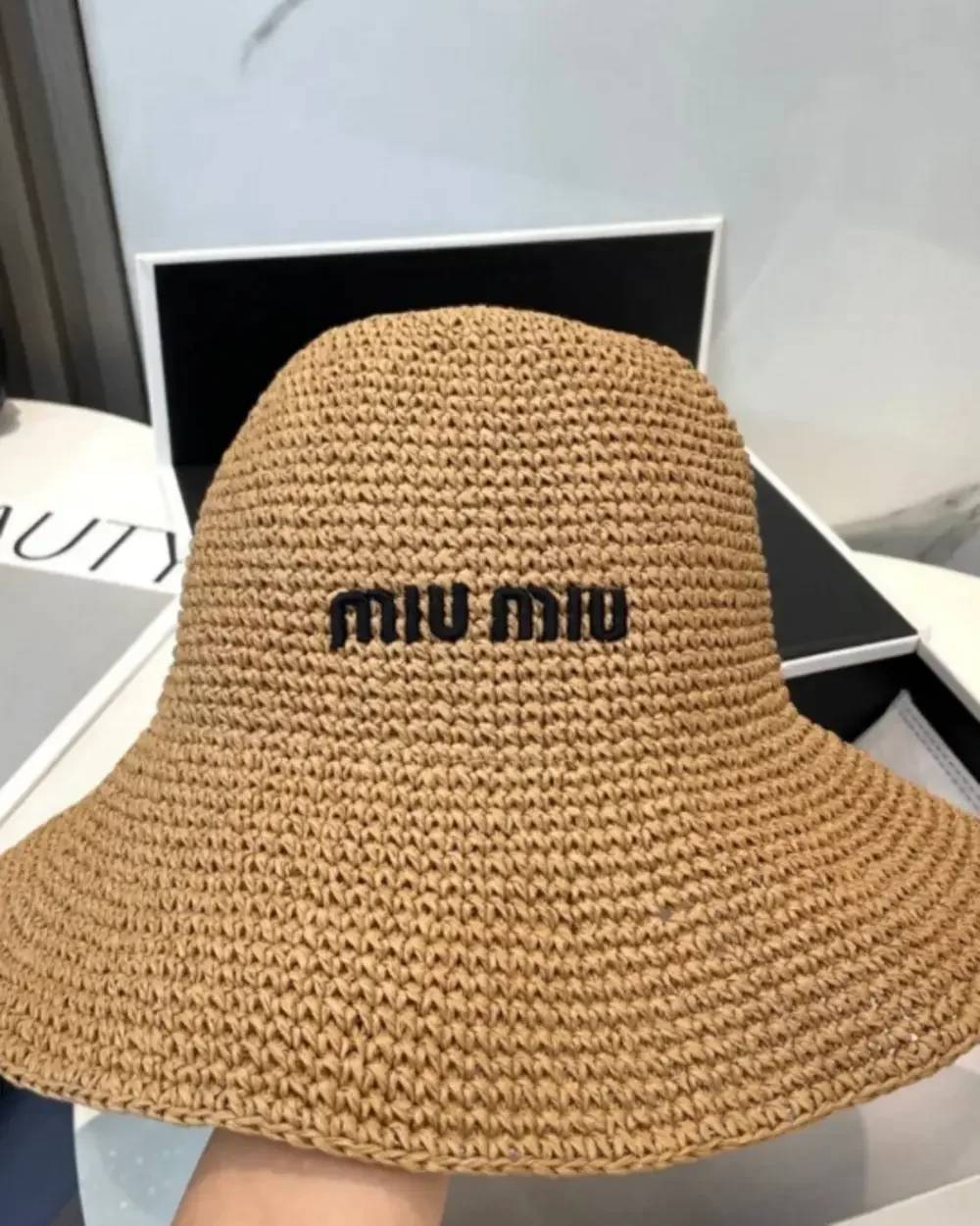 Miu Miu Khaki - Straw Fisherman's Hat